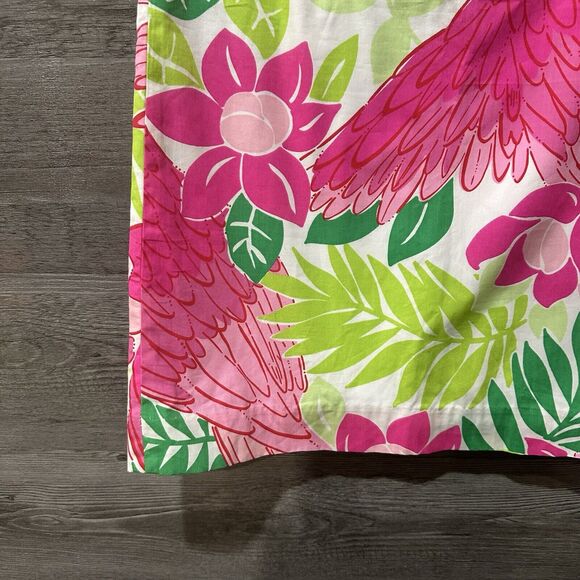 Lilly Pulitzer Pink Strapless A-Line Mini Dress Port Of Caw Parrot Size 14 XS - Picture 2 of 11